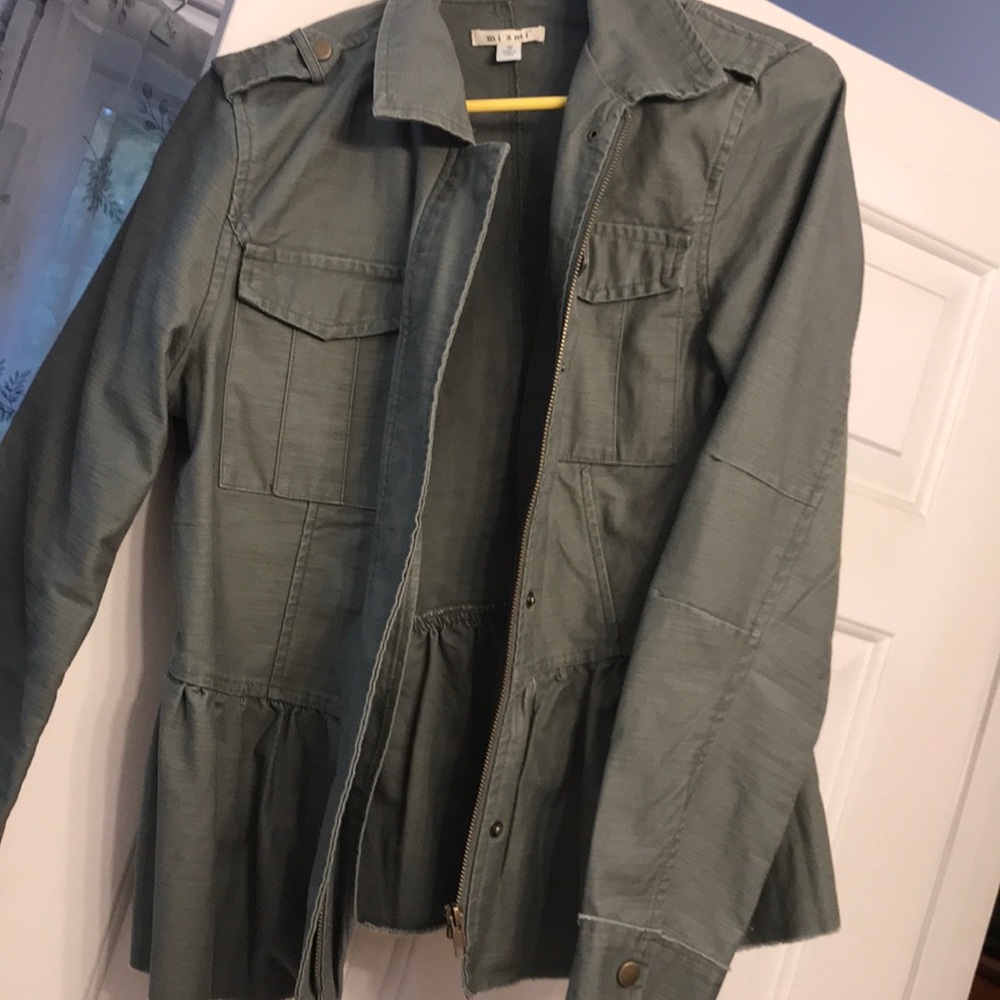 Green peplum jacket